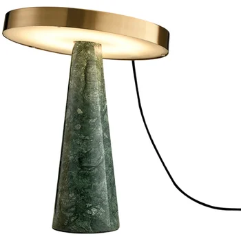 מעצב נחושת ירוק שיש מנורות שולחן אווירה פשוטה מודרנית תאורה פנימית חי/דגם חדר השינה ליד המיטה ללמוד קפה