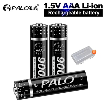 פאלו 1.5 V ליתיום AAA סוללה נטענת 900mWh AAA 1.5 V Li-ion נטענת Batery led אור צעצוע mp3