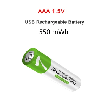 קיבולת גבוהה AAA 1.5 V 550 mWh USB נטענת li-ion סוללת עבור שלט רחוק אלחוטי עכבר צעצוע,בטלפון אלחוטי