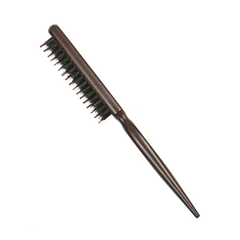 ידית עץ מברשת שיער טבעי בר רכות זיפים נגד אובדן מסרק שיער מספרה כלי מתגרה זיפים סלון Hairbrushh