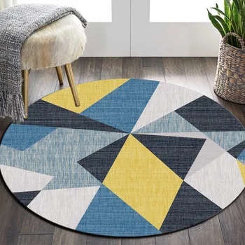 בסגנון נורדי ורוד עגול שטיחים בסלון קישוט שטיח ילדה השינה שטיחים לעיצוב הבית הכסא שטיח חדר ילדים טרקלין השטיח