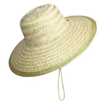 Handwoven קש שמש כובע נשי מגן-כובע, רצועה לצוואר דיג כובע חופשה כובע השמש Dropship