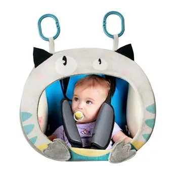 המכונית התינוק במראה האחורית תצוגה רחבה אחורית מתכווננת בטיחות במושב האחורי של מראות תינוקות קריקטורה צעצועים
