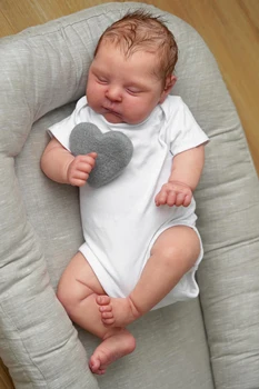 FBBD 49CM התינוק נולד מחדש גוף רך אפרסקים בובה עם 3D עור מרובות שכבות הציור עם היד שורש Hiar לגעת בובה