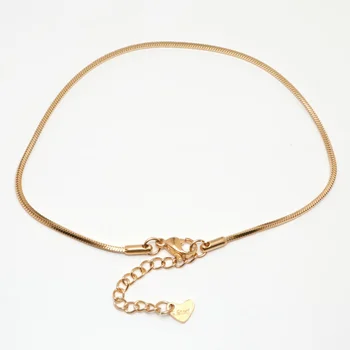 אופנה 304 נירוסטה צמיד זהב צבע שרשרת צמיד לנשים רגל צמידי רגל שרשרת תכשיטים גישה מתנות, 1 חתיכה
