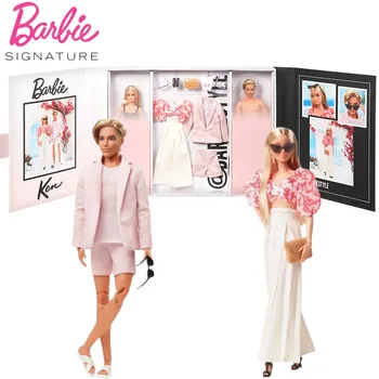 ברבי החתימה Barbiestyle בובה 2-חבילת נופש בסגנון בגד הים ברבי, בובות קן עם Resort-ללבוש בגדי בובות HJW88