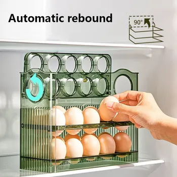 ביצה טרייה-שמירה מקרה מחזיק מגש מכונת המטבח תיבות אחסון ביצה תיבת אחסון המקרר ארגונית מיכלי מזון