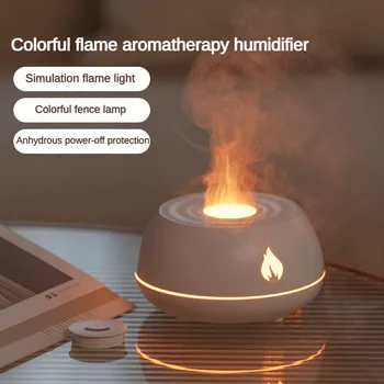 הדמיה של להבה צבעונית Aromatreatment המכונה קטנים מכשירי חשמל ביתיים אוויר להבה מפזר אווירה המנורה לחות